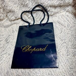 CHOPARD Blue Glossy Shopping Bag 9.30x7.90x3.90 inches